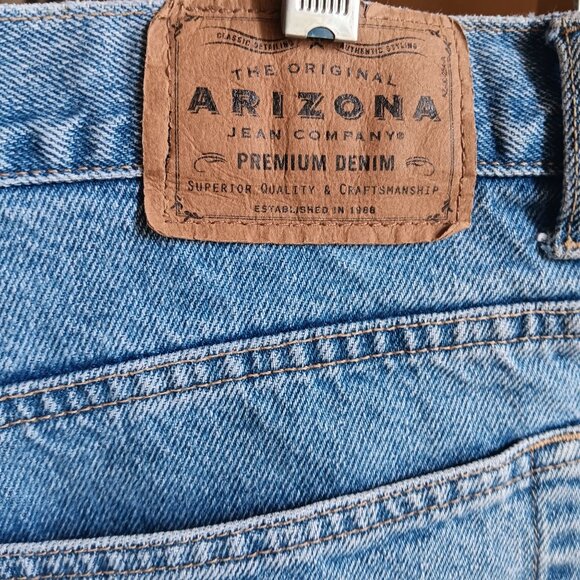 sz 40 Vtg Y2K Men's Dad Shorts Denim Arizona Jean Company Loose Fit 100% Cotton - Picture 3 of 5